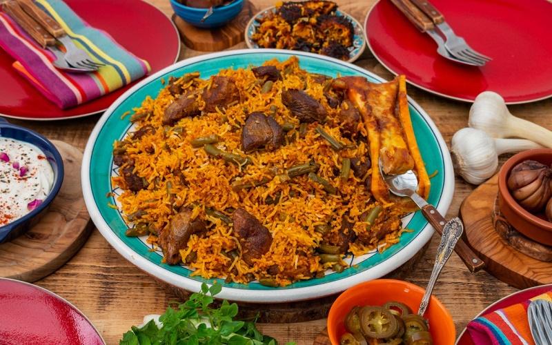 لوبیا پلو یک غذای ایرانی ساده
