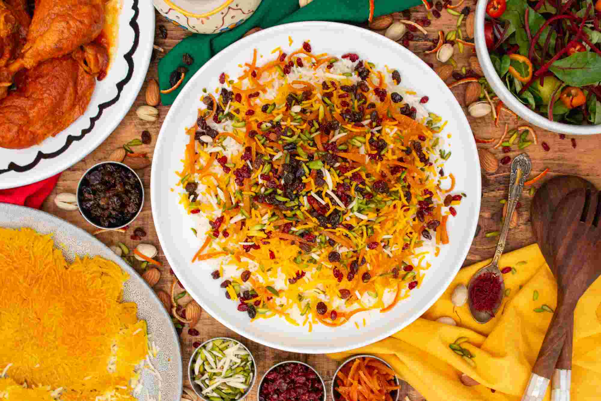 مرصع‌پلو رنگی ترین غذای ایرانی